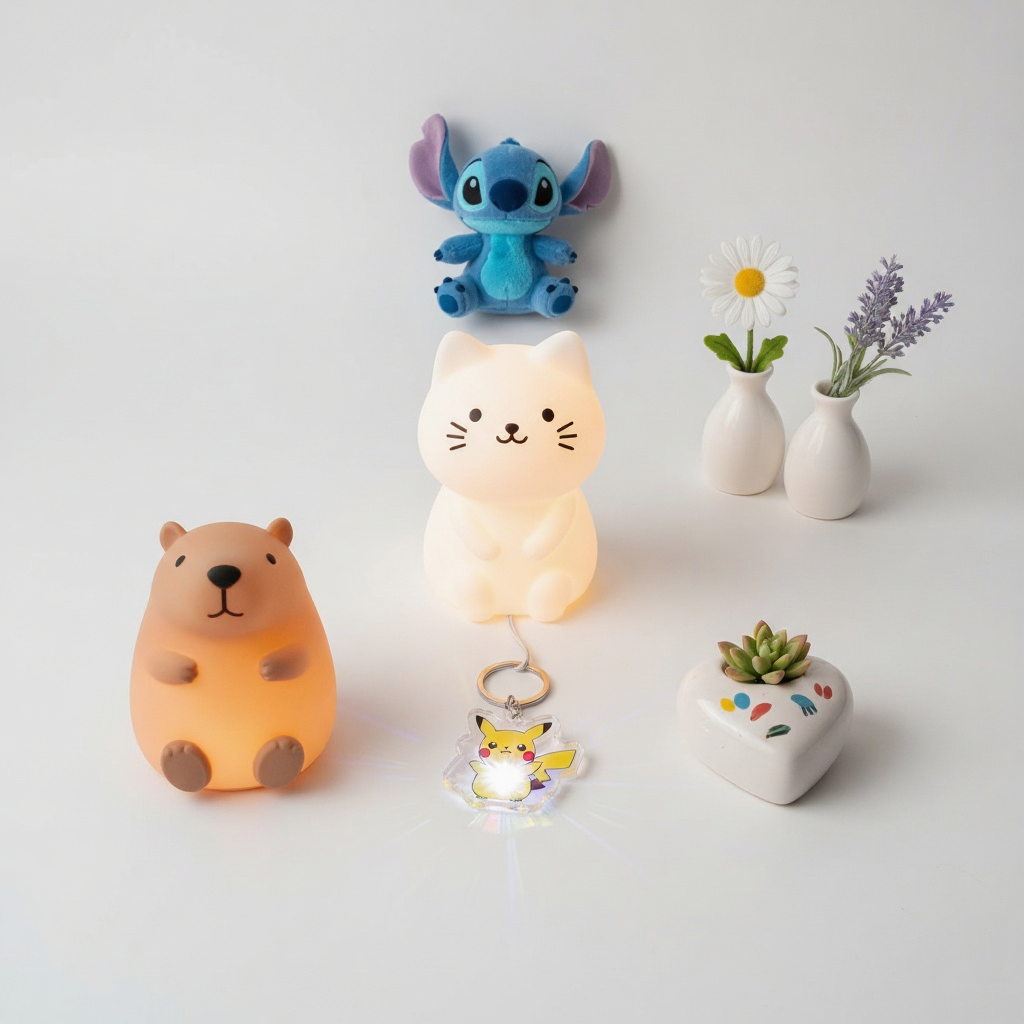 Cute home decor night lights shaped like animals with soft warm glows perfect for cozy living spaces